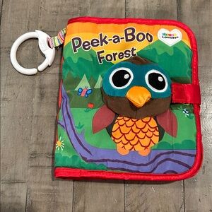 Peekaboo Forest Soft Fabric Book Baby Toddler Tomy Lamaze Crinkly Animals EUC